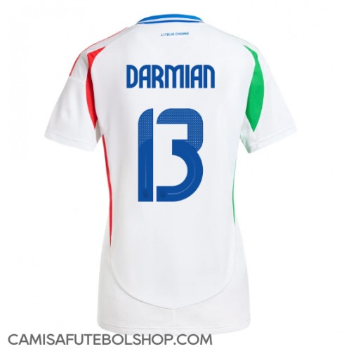 Camisa de time de futebol Itália Matteo Darmian #13 Replicas 2º Equipamento Feminina Europeu 2024 Manga Curta